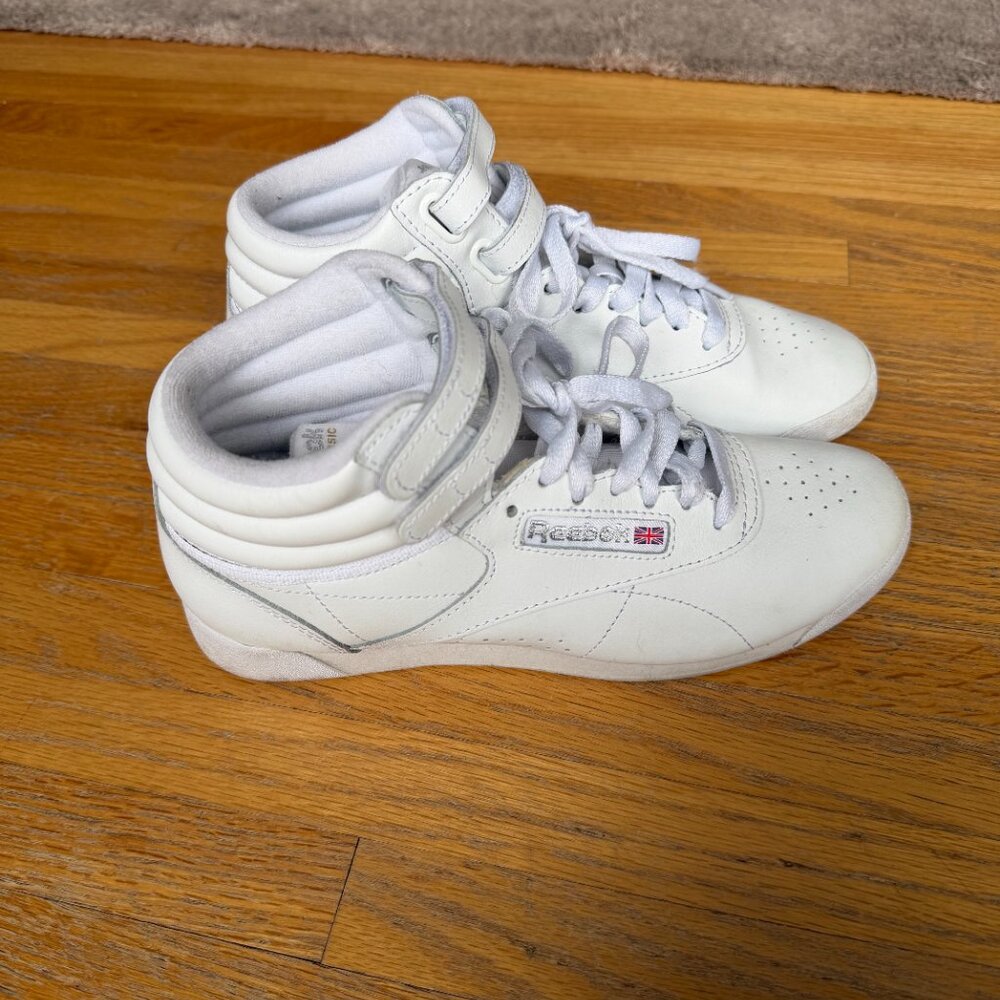 Reebok Freestyle Classic White High Top Sneakers Women's Size 7 - Picture 7 of 8